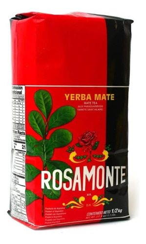 2 Piezas De Yerba Mate Rosamonte De 1 Kg