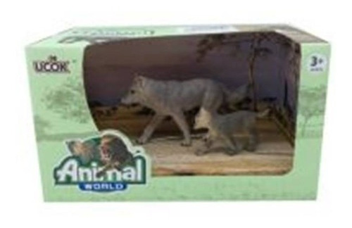 Wabro 9717 Playset animales animal world lobos pack x2 