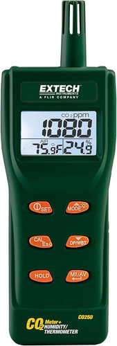 Extech Co250 Medidor De Co2 Portátil De Calidad De Aire Inte