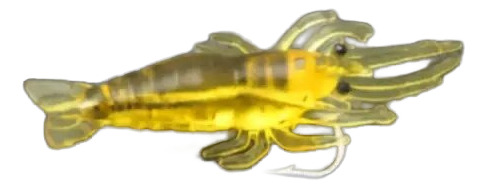 Señuelos De Pesca Krill Amarillo Blando Con Anzuelo X 20 Un.