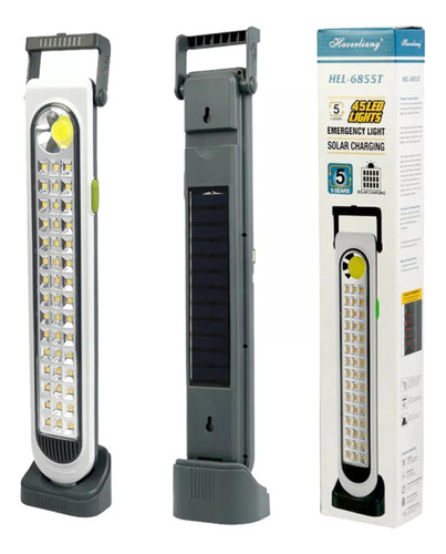 Lámpara Luz Emergencia Recargable 45 Led  Solar Foco Usb