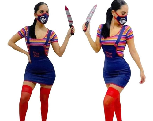 Disfraz De Chucky Sexi Para Mujer, Halloween Chucky 