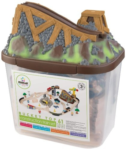 Juego De Tren De Construccion Superior Kidkraft, 61 Piezas