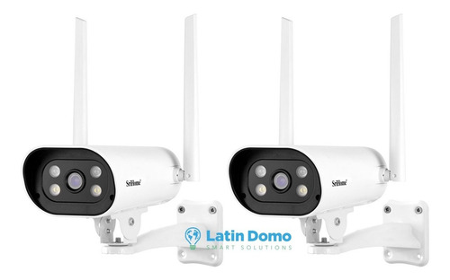 Kit 2 Cámaras Ip Exterior Wifi 5g V. Nocturna Color Hd 4 Mp