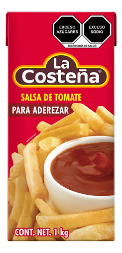 2 Salsa De Tomate Para Aderezar La Costeña 1 Kg C/u