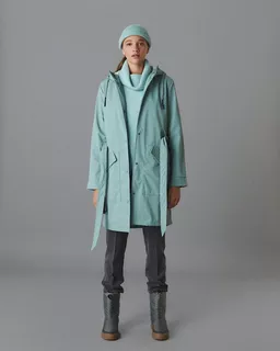 Trench Mujer Desiderata New Long Impermeable Color Tiffany