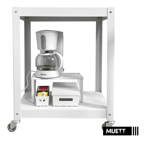 Imagen 8 de 8 de Mesa Auxiliar Para Cpu Impresora Oficina Con Ruedas - Muett
