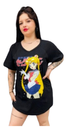 Remera Remeron Sailor Moon Manga Corta Mujer Anime