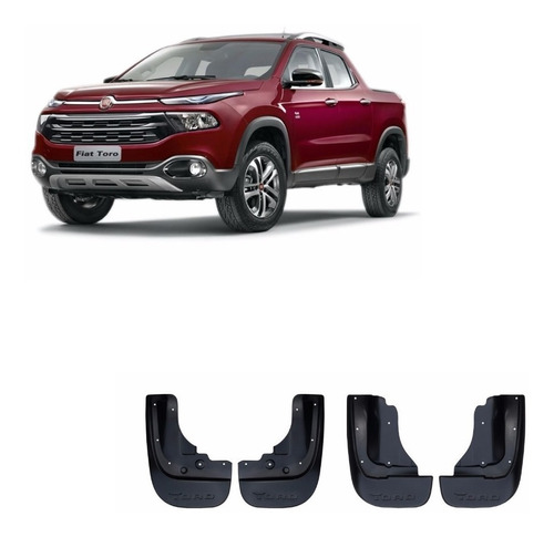 Kit Para Barro Protetor Lameira Fiat Toro 2016 A 2018 2019