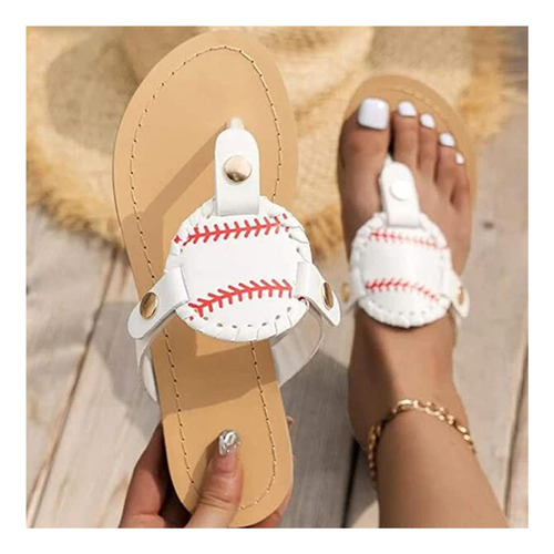 M6 Sandalias Mujer Béisbol Estampado Chanclas Beach Sl 6120