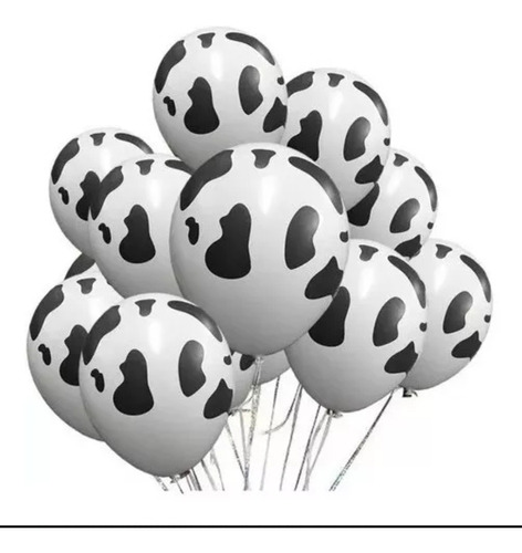 Pack 6 Globos Vaca O Cebra Para Decoración  Cumpleaños