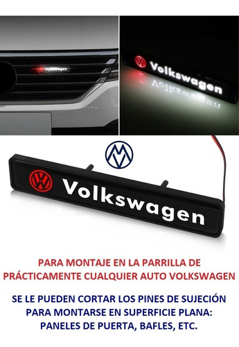 5 Emblemas Led Parrilla Volkswagen