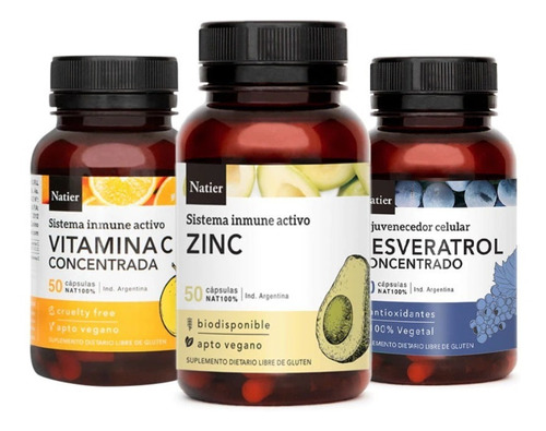 Plan Alergias Natier  Vit C Zinc Resveratrol Congestión