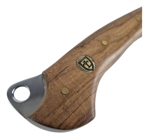 Faca Kukri Full Tang Artesanal De Churrasco 3mm Aço Madeira