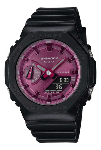 Reloj Casio G-shock Gma-s21 Para Dama Color de la correa Negro Color del bisel Negro Color del fondo Rosa