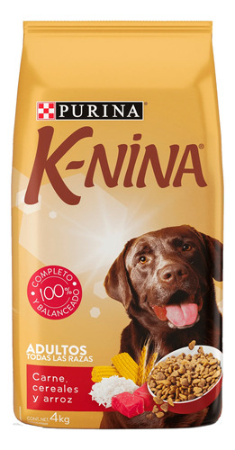 Alimento Perro Purina K Nina Adultos Carne Arroz Cereal 4kg