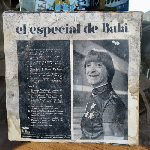 Disco Vinilo El Especial De Bala - Carlitos Bala (intérprete (Usado)