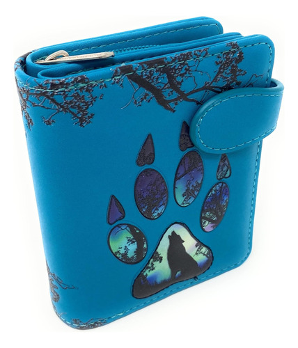 FruzeLG Shag Wear Wolf Paw Cartera Pequeña Para Mujer, Verde