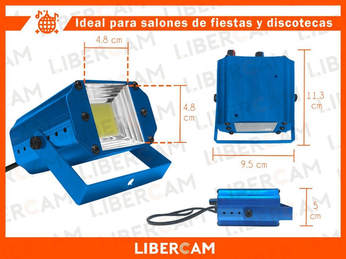 Flash De Led Audioritmico Cob Fiestas Dj Luz Estroboscopico