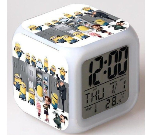 Reloj Despertador Mi Villano Favorito Minions,cubo