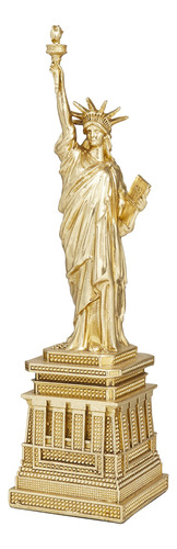 Deco 79 Estatua Libertad Polystone 5 X 4 17  Dorado