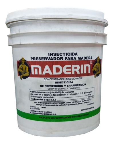 Curador Preservador Insecticida Madera Maderin 10 L 