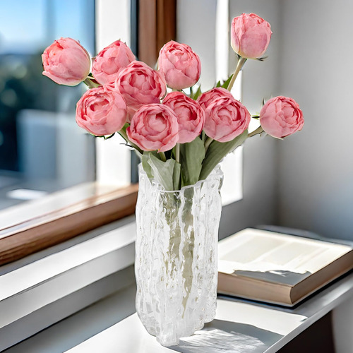 Artificial Flowers, 2 Bouquets/ 12pcs Artificial Tulips