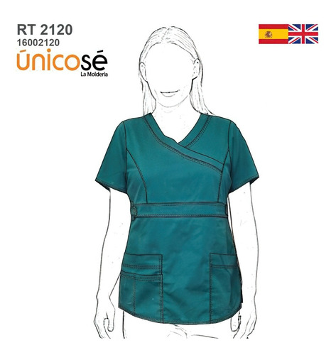 ( Moldes De Ropa)  Chaqueta Ambo  Sanitaria Mujer Rt 2120