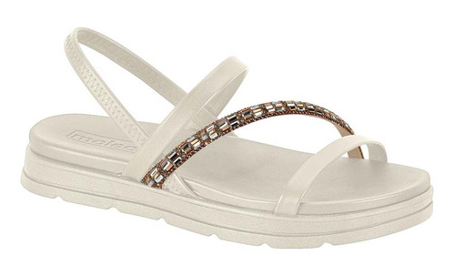 Sandália Feminina Moleca Papete Com Strass 5490.104