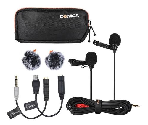 Comica Cvm-d02 Dual-head Lavalier Lapel Microphone Clip-on O