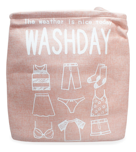 Cesta organizadora de ropa plegable cuadrada, 35 litros, color Washday Pink