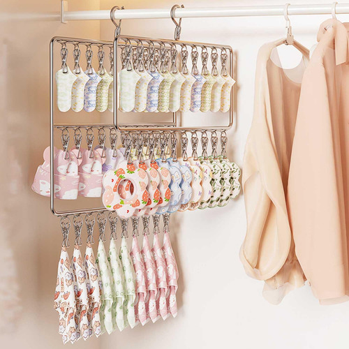 Perchero Para Ropa Con 30 Clips, Perchas Para Secar Ropa De