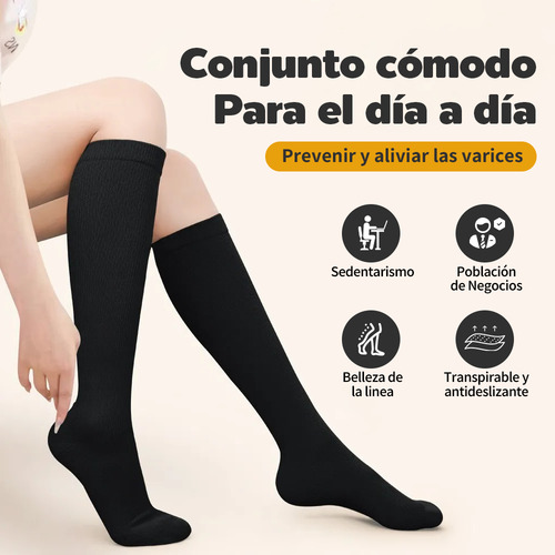 12par Medias Calcetines De Compresión Mujer Y Hombre Varices