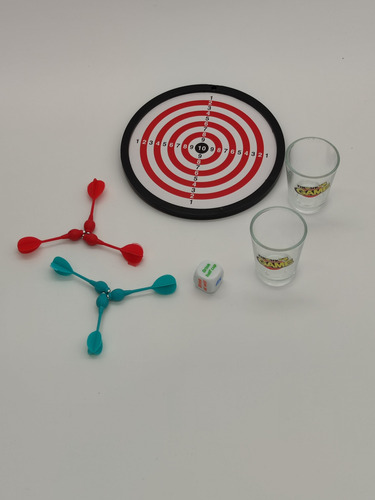 Juego De Fiesta Copete Shots Con Vasos, Mini Tablero Dardos