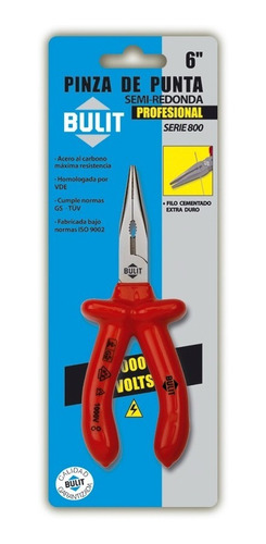 Pinza Profesional Buli Serie 800 Punta Semi-redonda 6  