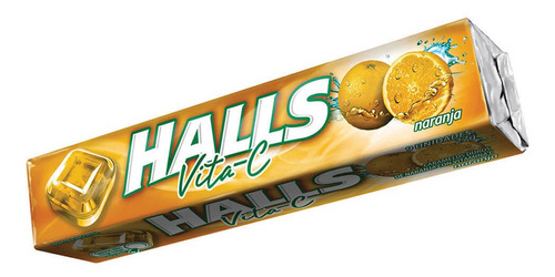 Pastillas Halls Naranja Vitamina C Caramelos Caja 12u 28g