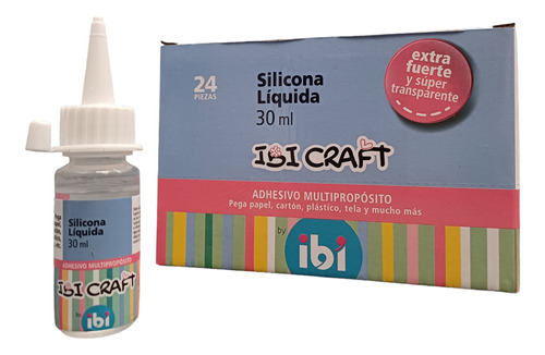 24 Silicona Liquida Ibi Craft Adhesivo Multiproposito X 30ml