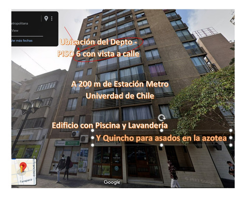 Depto Piso 6, 2 Dorm, Living/comedor, Cocina, 1 Baño, 