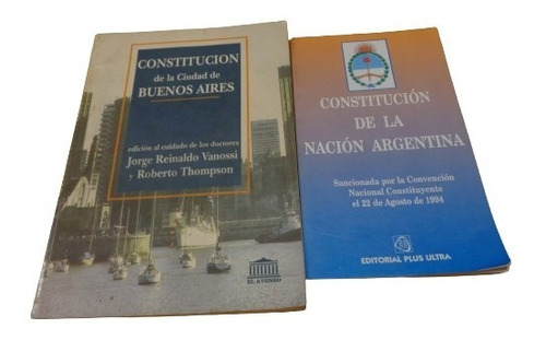 Lote De 2 Constituciones: Nacional Y  Ciudad De Buenos Aires