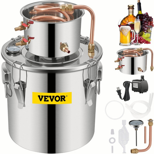 Vevor Destilador De Agua Y Alcohol 3gal Un Barril Con Bomba