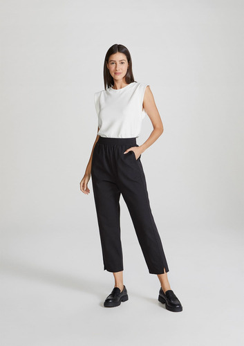 Calça Carrot Feminina Cintura Alta Hering