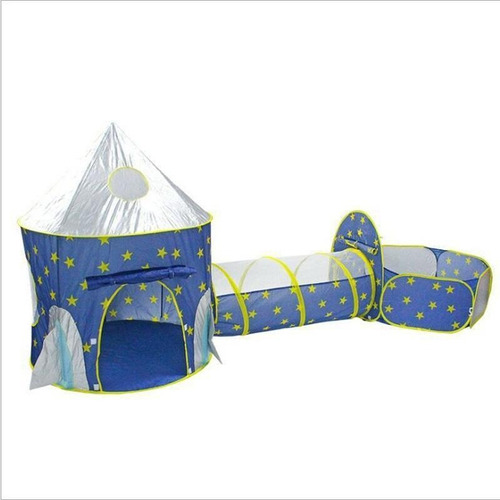 Hermosa carpa infantil Toca Tunnel 3 en 1 azul