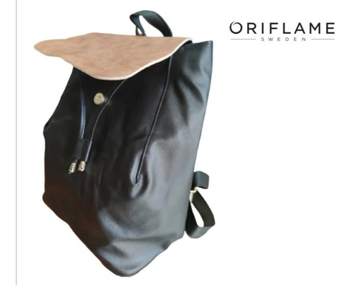 Imagen 2 de 3 de Mochila Negra Con Café