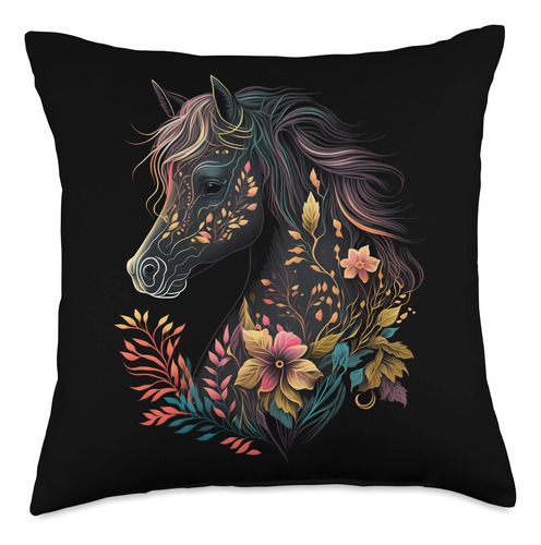 Funny Horse By J Hermoso Caballo Con Flores Y Plantas Arte E