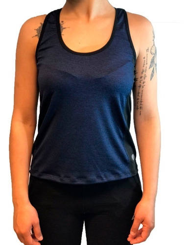 Musculosa Team Gear Running Mujer Pro Il Azul-neg Cli