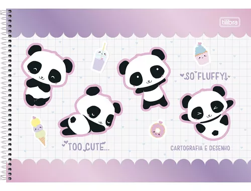 Caderno Cartografia & Desenho Panda Lovely Friend - Tilibra