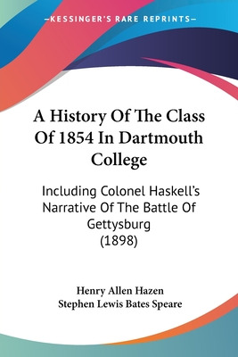 Libro A History Of The Class Of 1854 In Dartmouth College...