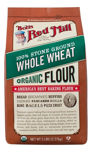 Bob´s Red Mill Organic Whole Wheat Flour 2.27 Kg