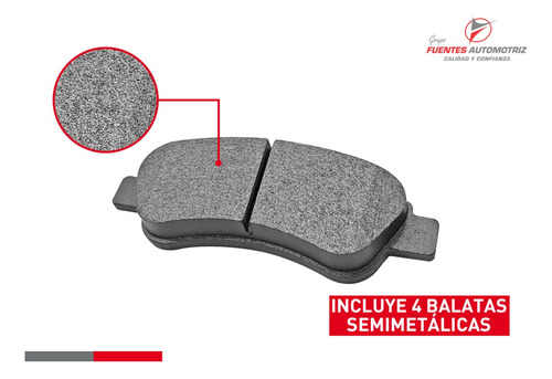 Jgo Pastillas Freno Delanteras Para Peugeot 208 2014 2015