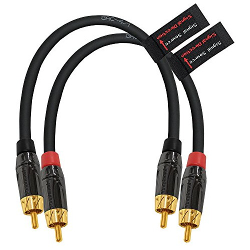 Gac 4 1 Negro Par Cable Rca Pie Audio Equilibrado Amphenol